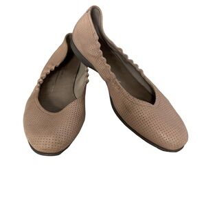 ECCO Incise Enchant Rose Leather Ballet Flats Size 8-8.5
